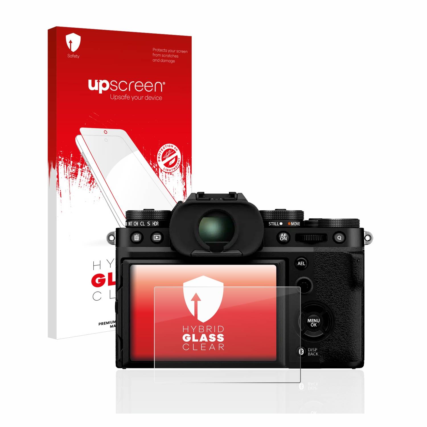 upscreen Flexible Schutz Glas Folie für Fujifilm X-T5 Schutzglas 9H Hybridglas Klar