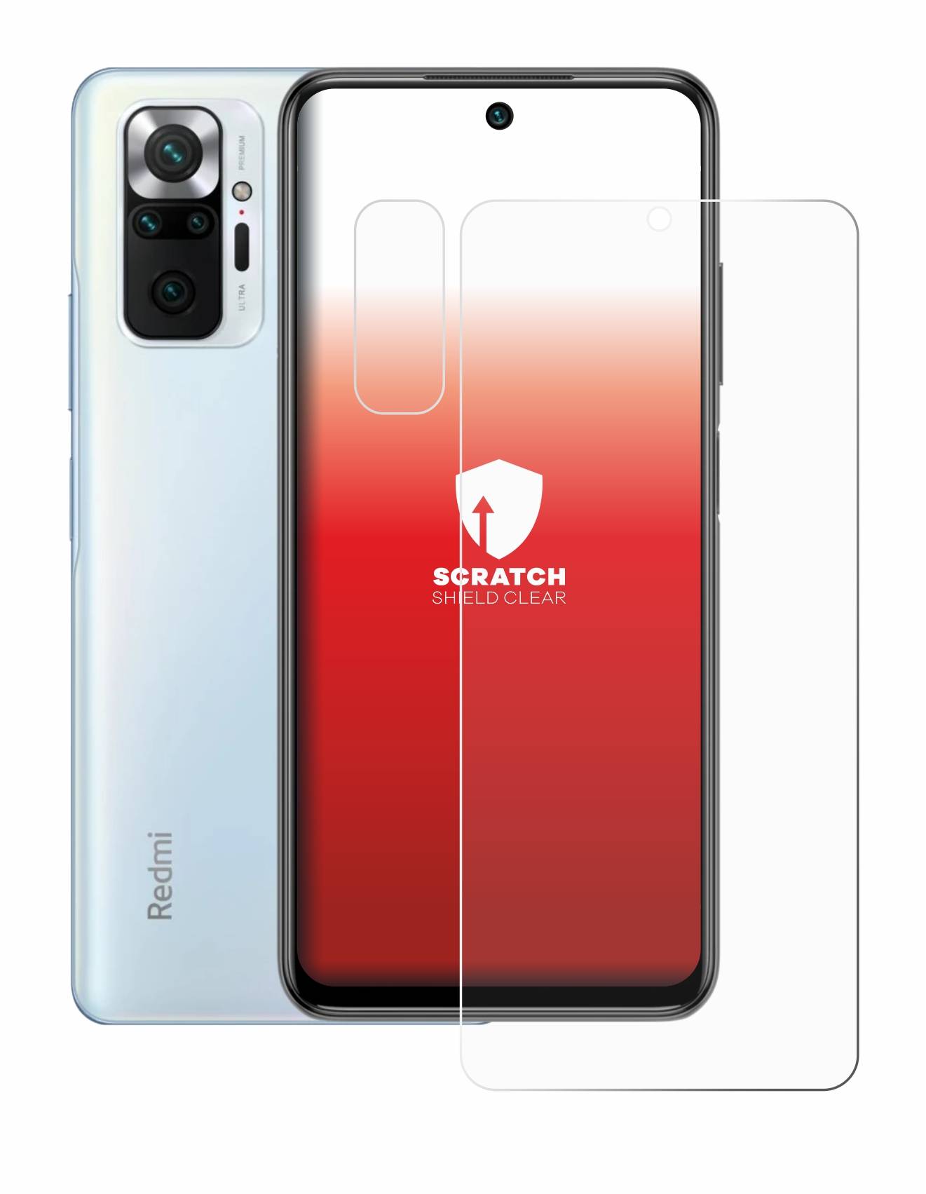 upscreen Scratch Shield Schutzfolie für Xiaomi Redmi Note 10 Pro (Display+Kamera)