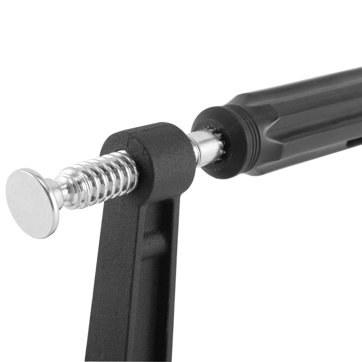 STAHLWERK Spannzwinge / Schraubzwinge 80 x 200 mm mit Fixierbolzen, Anschlag