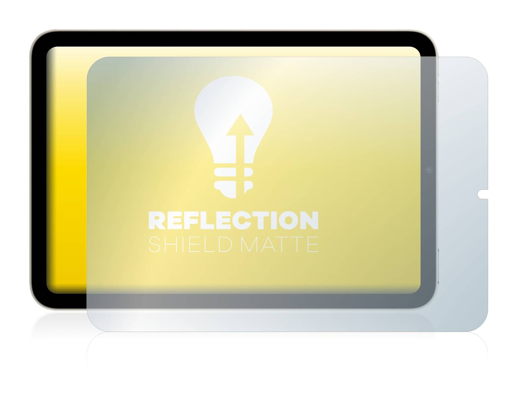 upscreen Reflection Shield Matt Schutzfolie für Apple iPad Mini 6 WiFi Cellular 2021 (im Querformat, 6. Gen.)