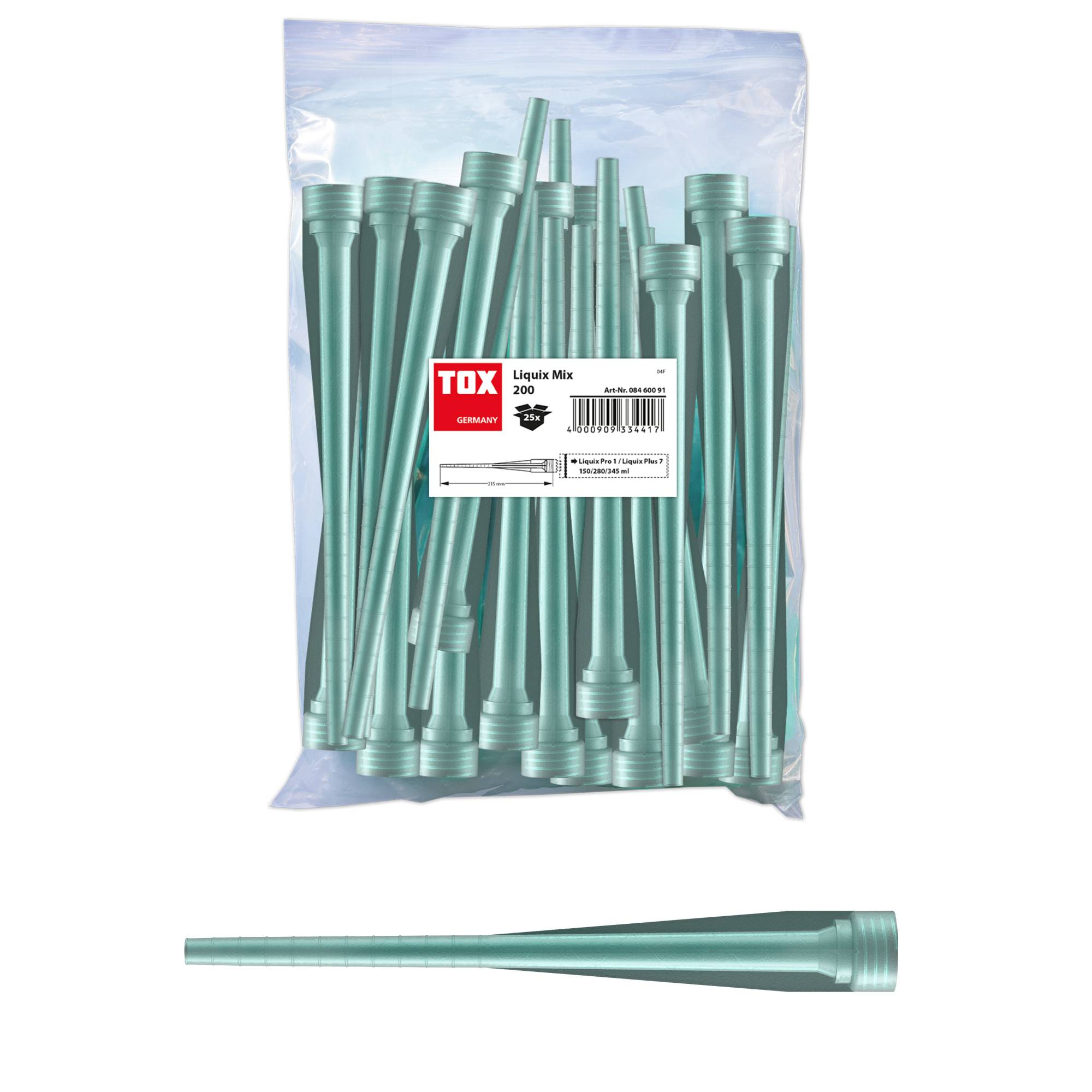 TOX Statikmischer Liquix Mix Ersatzspitzen für Verbundmörtelkartuschen - 25 Stück