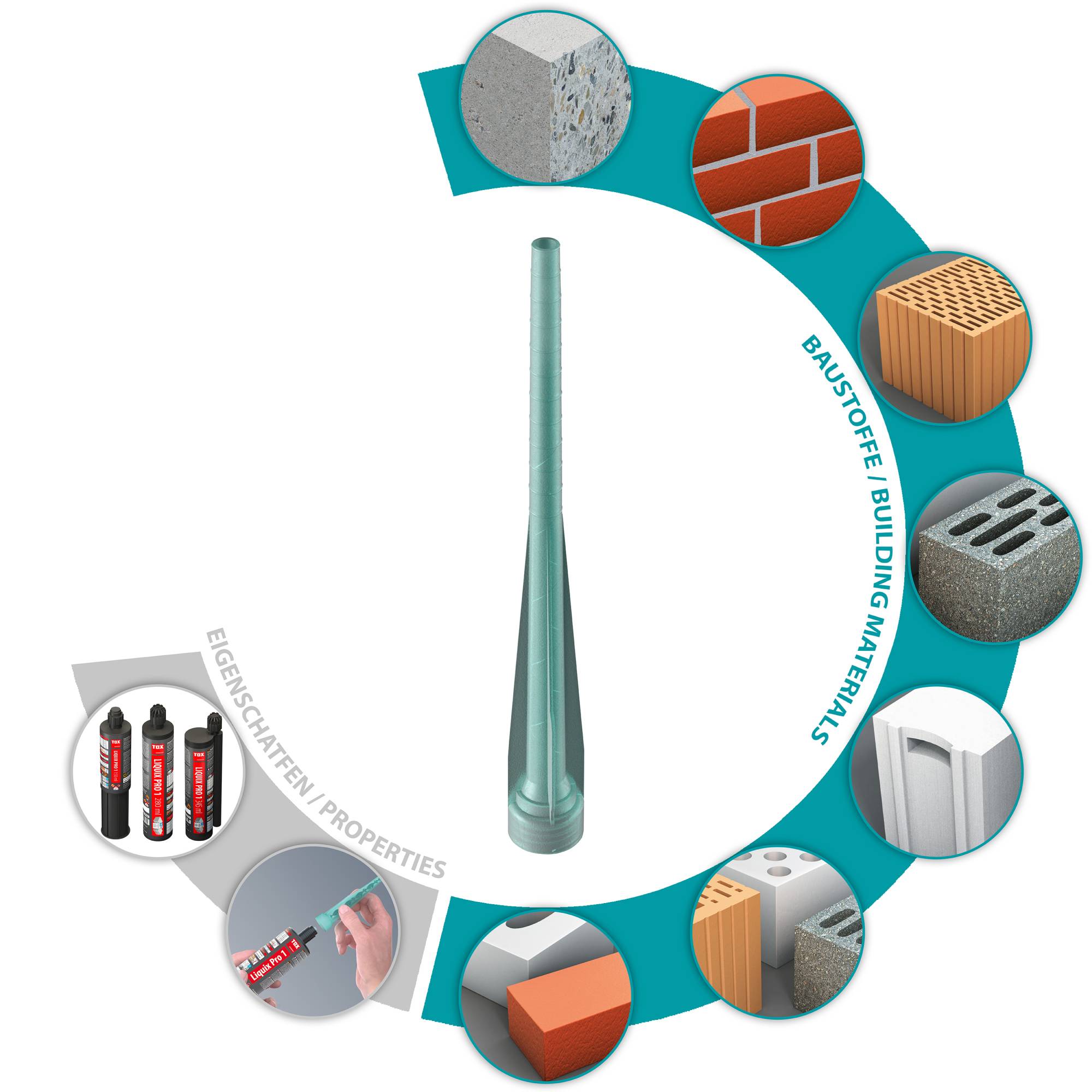 TOX Statikmischer Liquix Mix Ersatzspitzen für Verbundmörtelkartuschen - 25 Stück