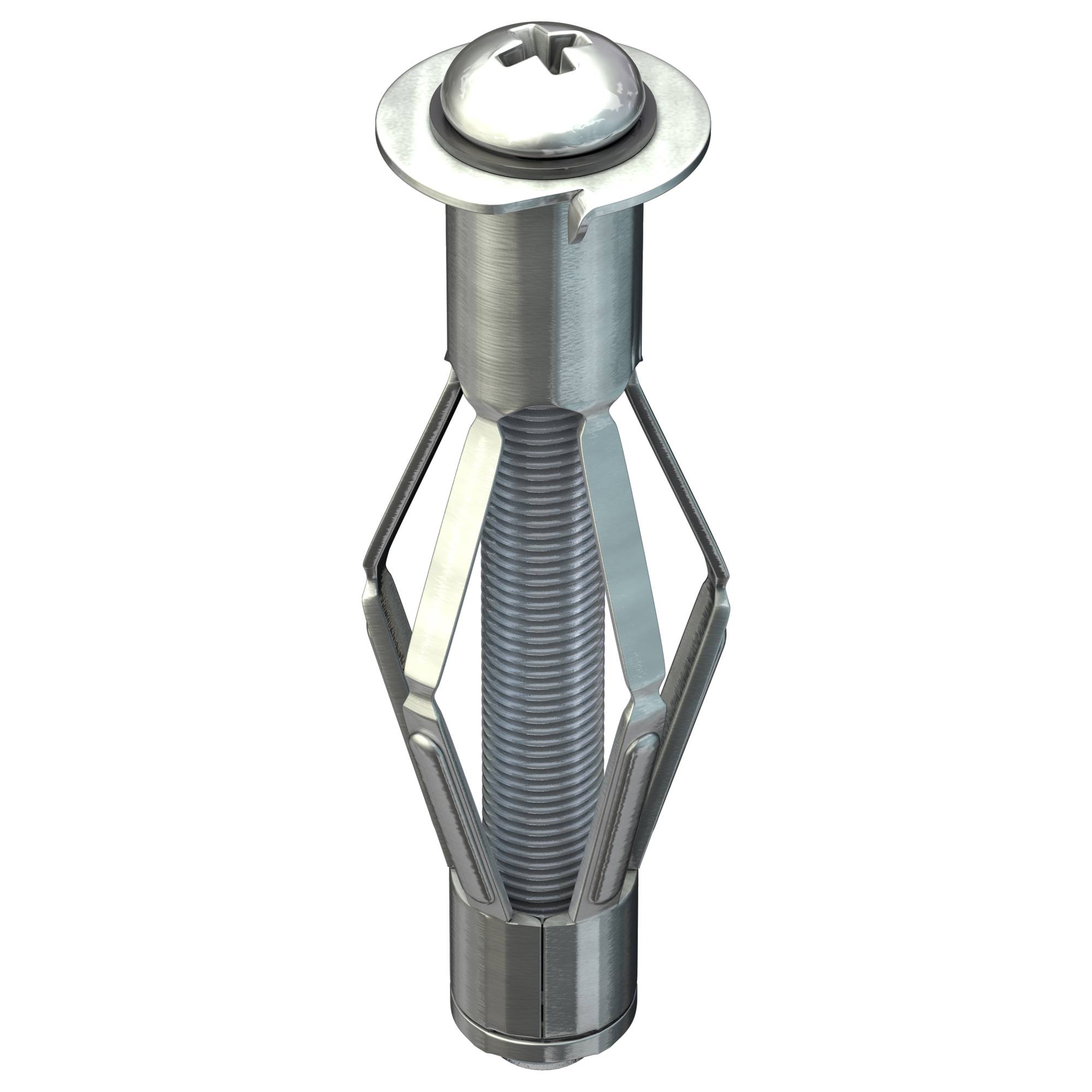 TOX Metall-Hohlraumdübel Acrobat Klappdübel mit Schraube M4x38 mm Kleinpack - 25 Stück