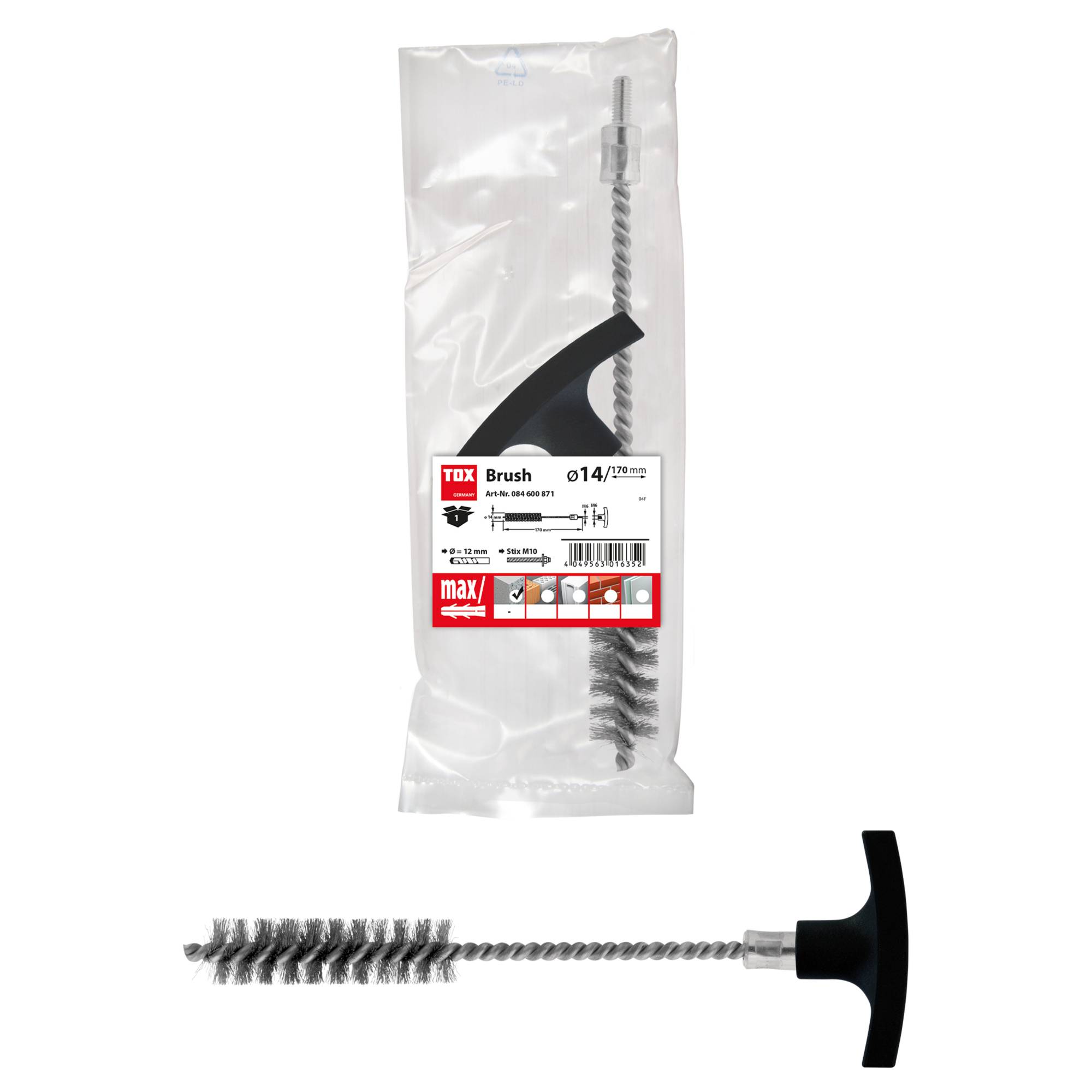TOX Reinigungsbürste Brush zur Bohrlochreinigung in Beton und Vollstein M10