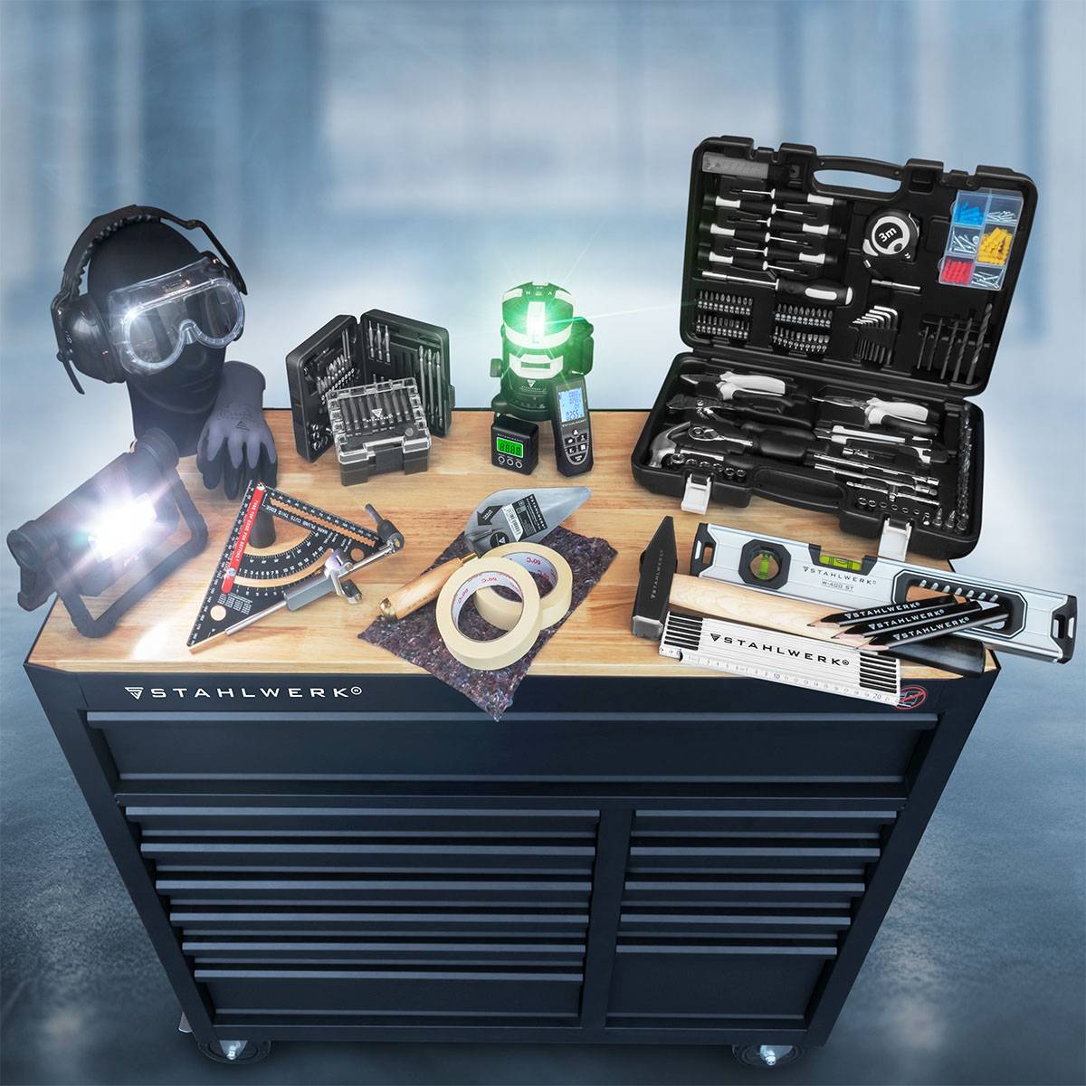 STAHLWERK Akkuschrauber ASK-36 ST Stabschrauber Set, 25tlg 3,6 V Motor 1300 mAh