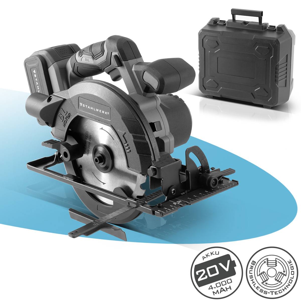 STAHLWERK Akku-Handkreissäge AKS-20 ST Brushless 900 Watt und 4.500 U/min