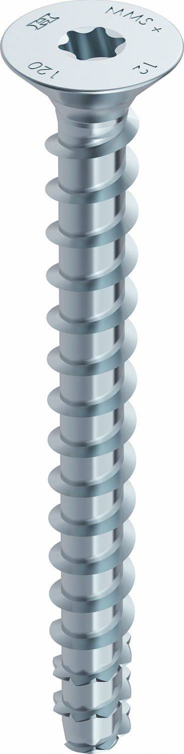HECO MULTI-MONTI-plus F Betonschraube Stahl verzinkt Senkkopf T25 - 5 x 60 mm - 200 Stück