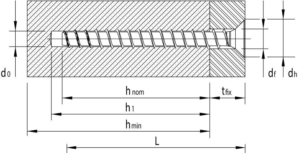 HECO MULTI-MONTI-plus F Betonschraube Stahl verzinkt Senkkopf T25 - 5 x 60 mm - 200 Stück