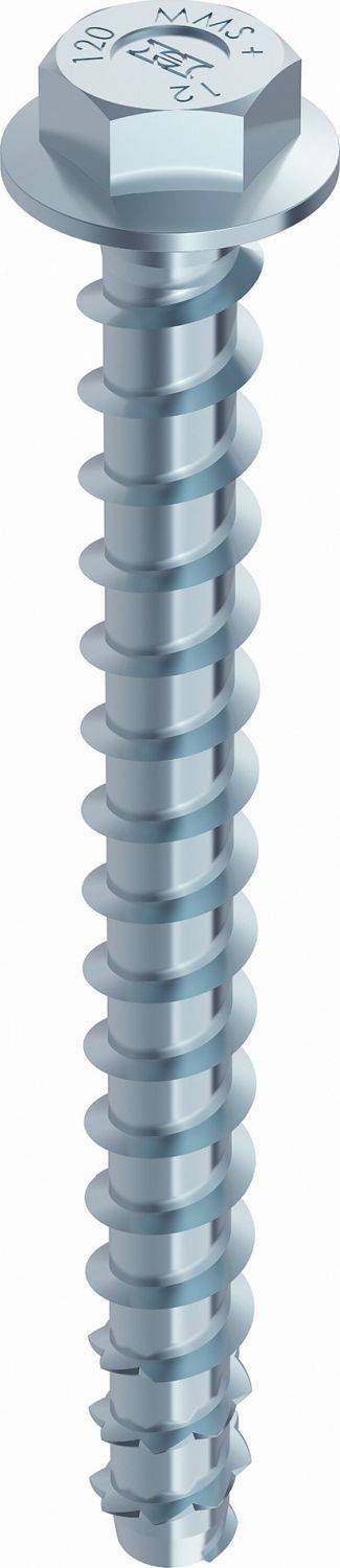 HECO MULTI-MONTI-plus SS Betonschraube Stahl HP-beschichtet Sechskantkopf mit Scheibe SW13 - 10 x 60 mm - 25 Stück