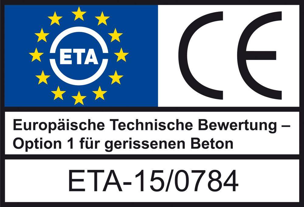 HECO MULTI-MONTI-plus SS Betonschraube Stahl HP-beschichtet Sechskantkopf mit Scheibe SW13 - 10 x 60 mm - 25 Stück