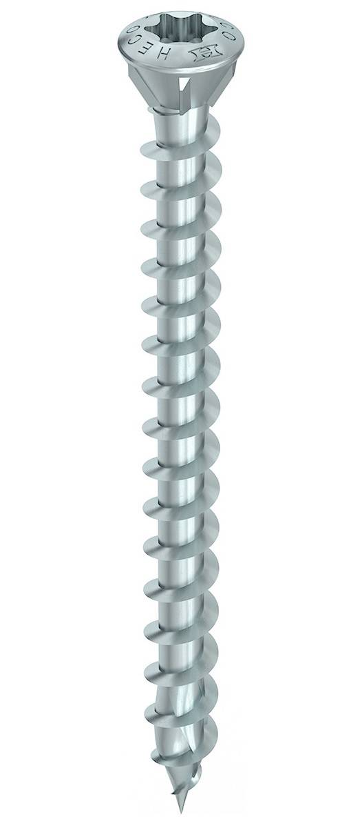 HECO TOPIX-plus Dielenschraube - Stahl weiß verzinkt - 4,5x60 mm - Linsensenkkopf TX20 - VVG