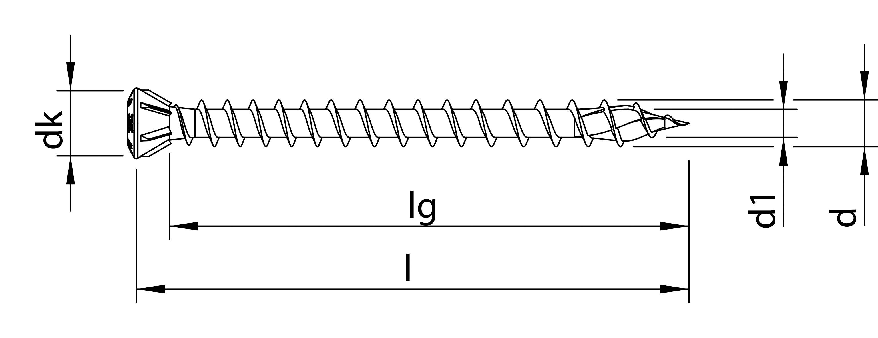 HECO TOPIX-plus Dielenschraube - Stahl weiß verzinkt - 4,5x60 mm - Linsensenkkopf TX20 - VVG