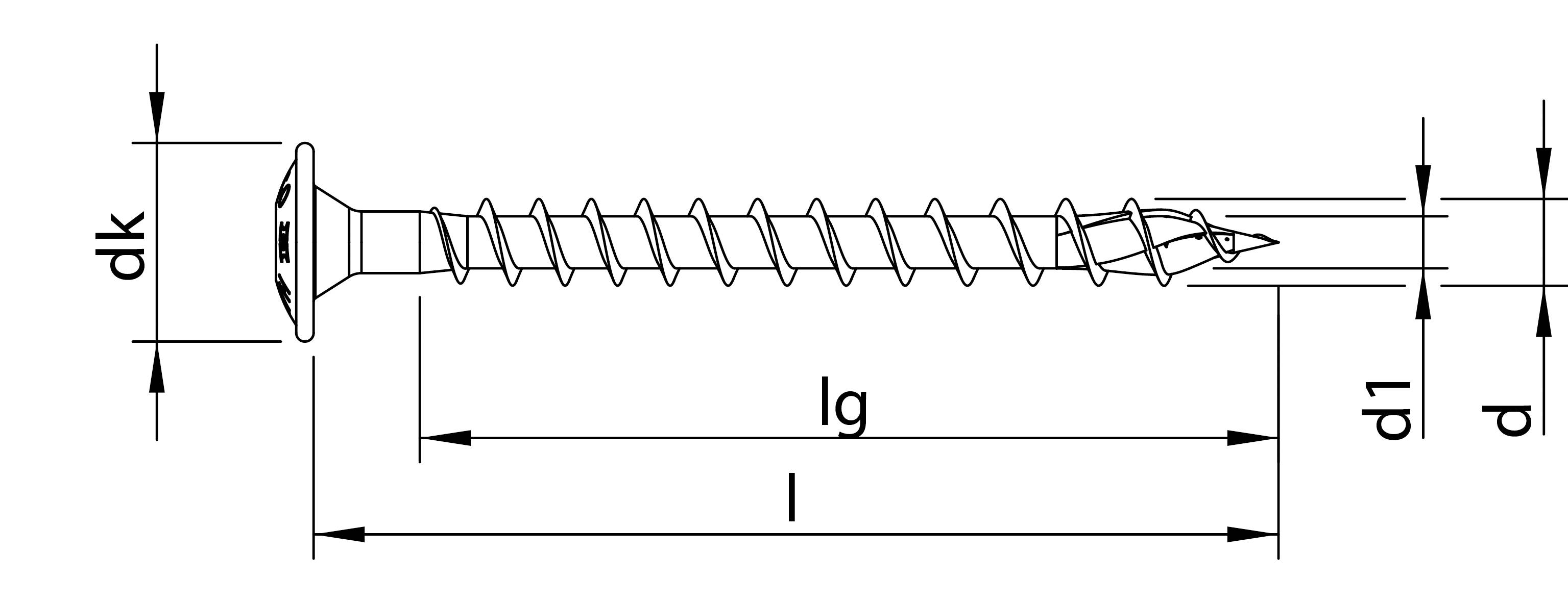 HECO-TOPIX-plus Rückwandschraube Stahl verzinkt Tellerkopf TX variables Vollgewinde 4,5x40 - 200 Stück