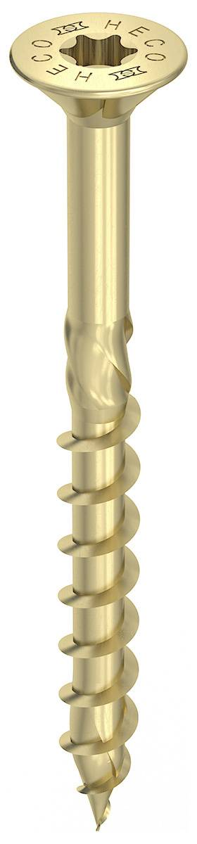 HECO TOPIX-plus - Stahl gelb verzinkt - 4x60 mm - Senkkopf HD-20 - Teilgewinde