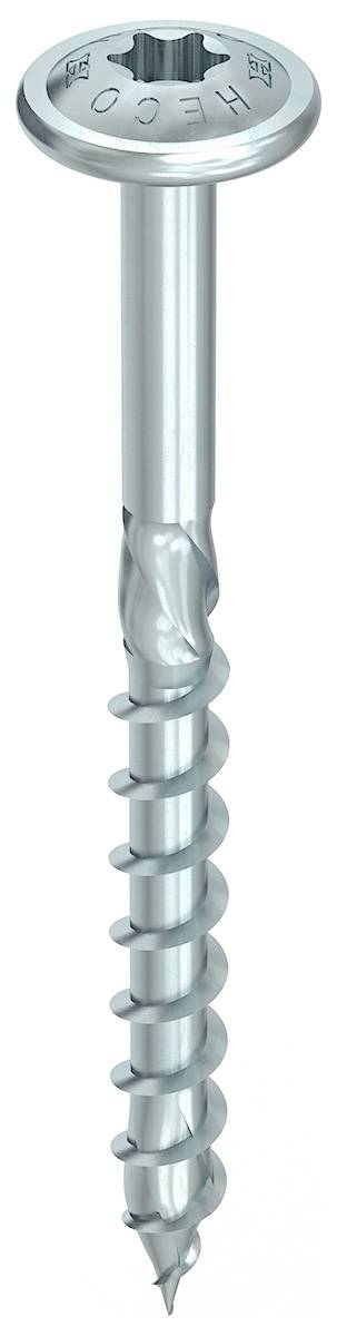 HECO TOPIX-plus - Stahl weiß verzinkt - 8,0x120 mm - Tellerkopf TX40 - Teilgewinde