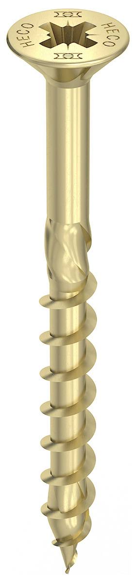 HECO-TOPIX-plus Holzschraube Stahl gelb verzinkt Senkkopf PZ Teilgewinde 5x45 - 200 Stück