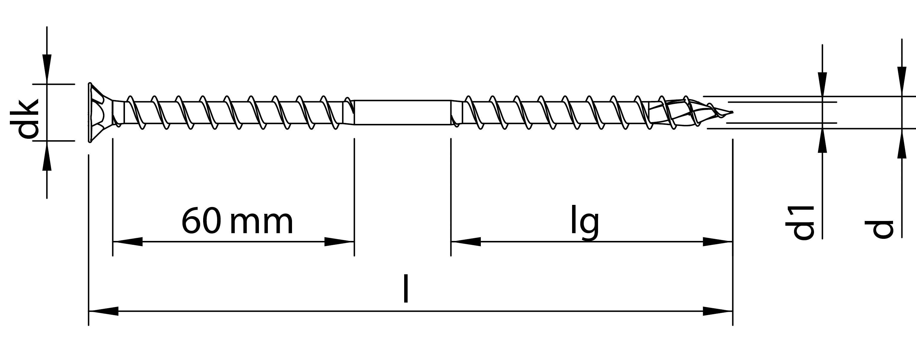 HECO TOPIX-plus Therm - Stahl weiß verzinkt - 8,0x200 mm - Senkkopf HD-40 - UK-Gewinde