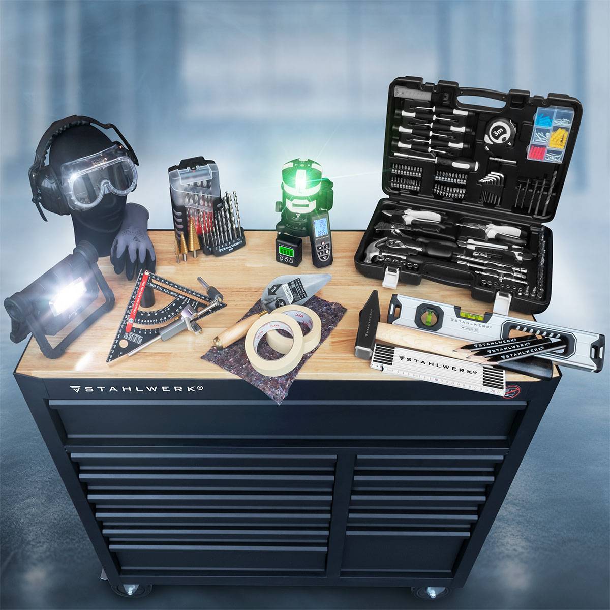 STAHLWERK Akkuschrauber ABS-18 ST mit 18 Volt und Brushless-Technologie