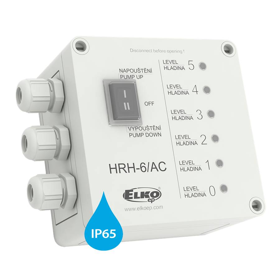 ELKO EP HRH-6 /AC Niveauschalter, 5 Niveaus, IP65, 1x 10A Schaltkontakt