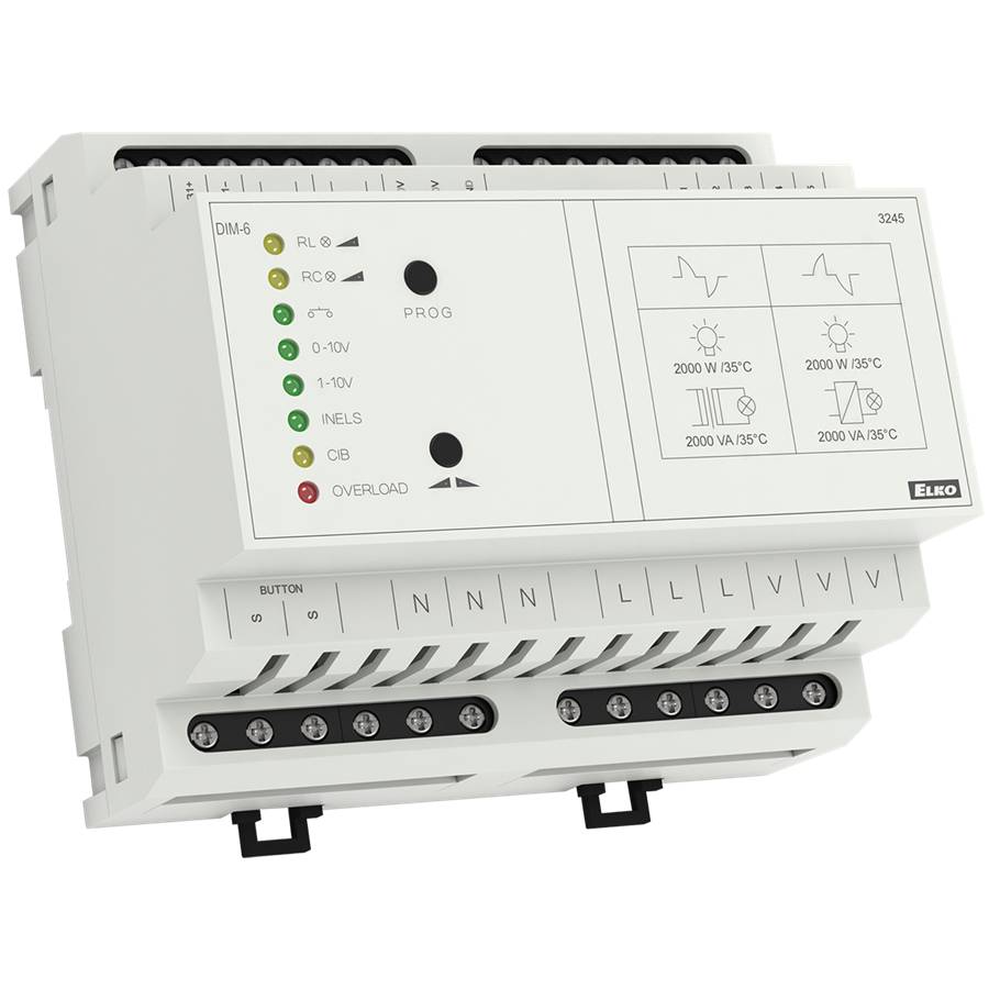 ELKO EP DIM-6 /230V Universal-Dimmer, R-L-C-LED, 2000VA, DIN-Schiene