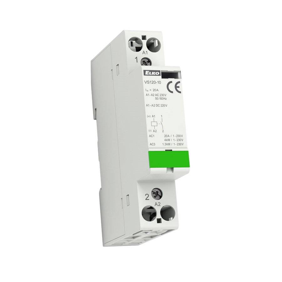ELKO EP VS120-10 Installationsschütz, 1x20A, 1 Schließer, 230V AC/DC