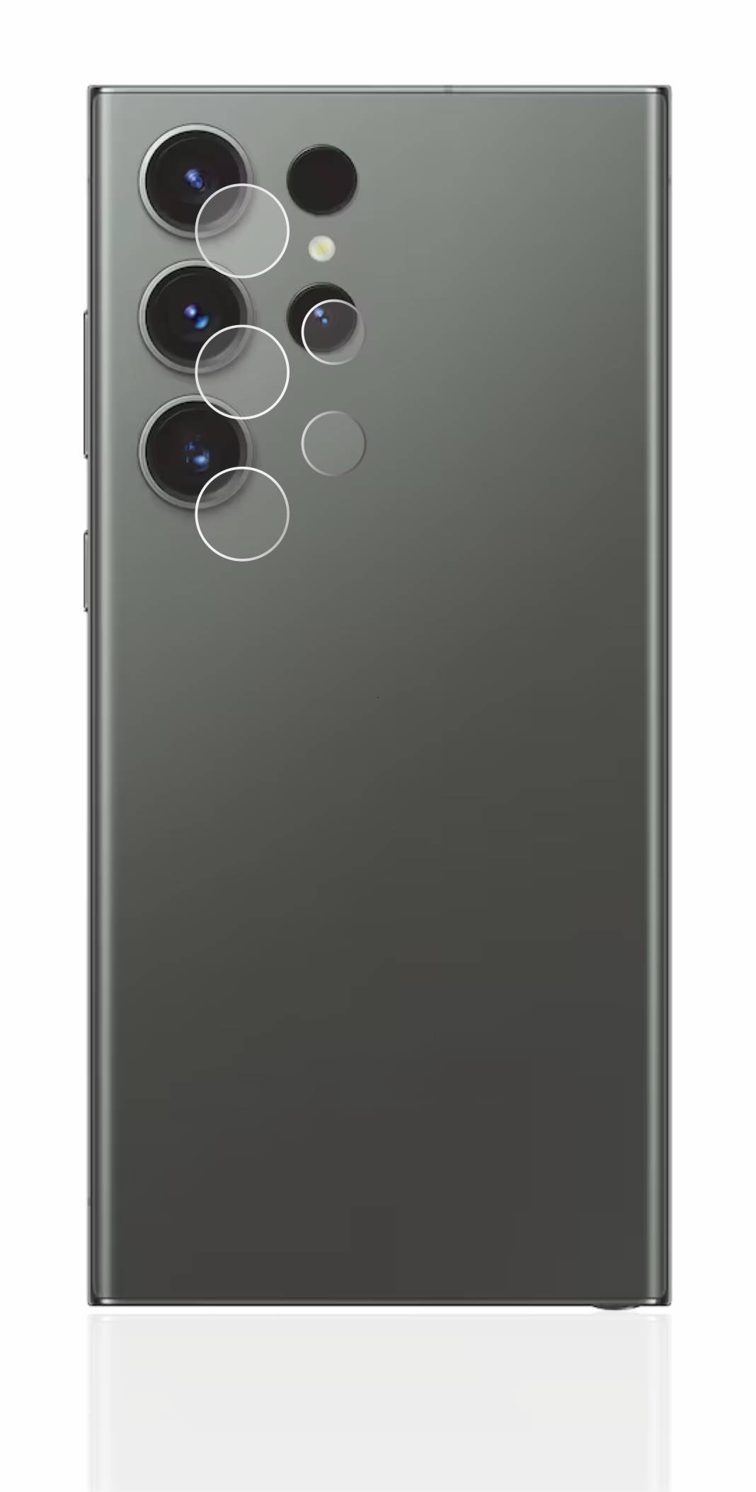 BROTECT AirGlass Glas Schutz-Folie für Samsung Galaxy S23 Ultra (NUR Kameraschutz) - Schutzglas