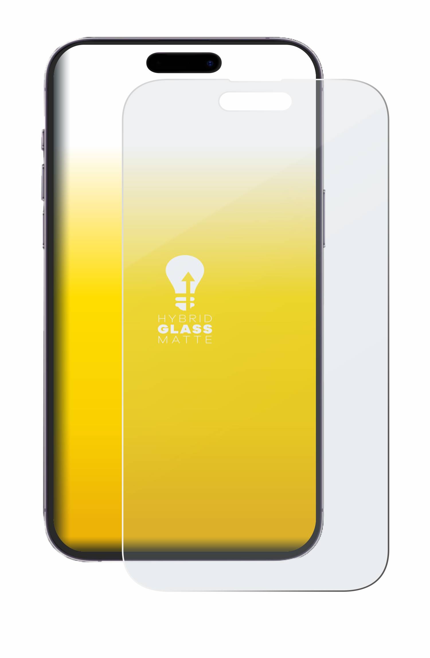 upscreen Hybrid Glas Matt Schutz-Folie für Apple iPhone 14 Pro Max