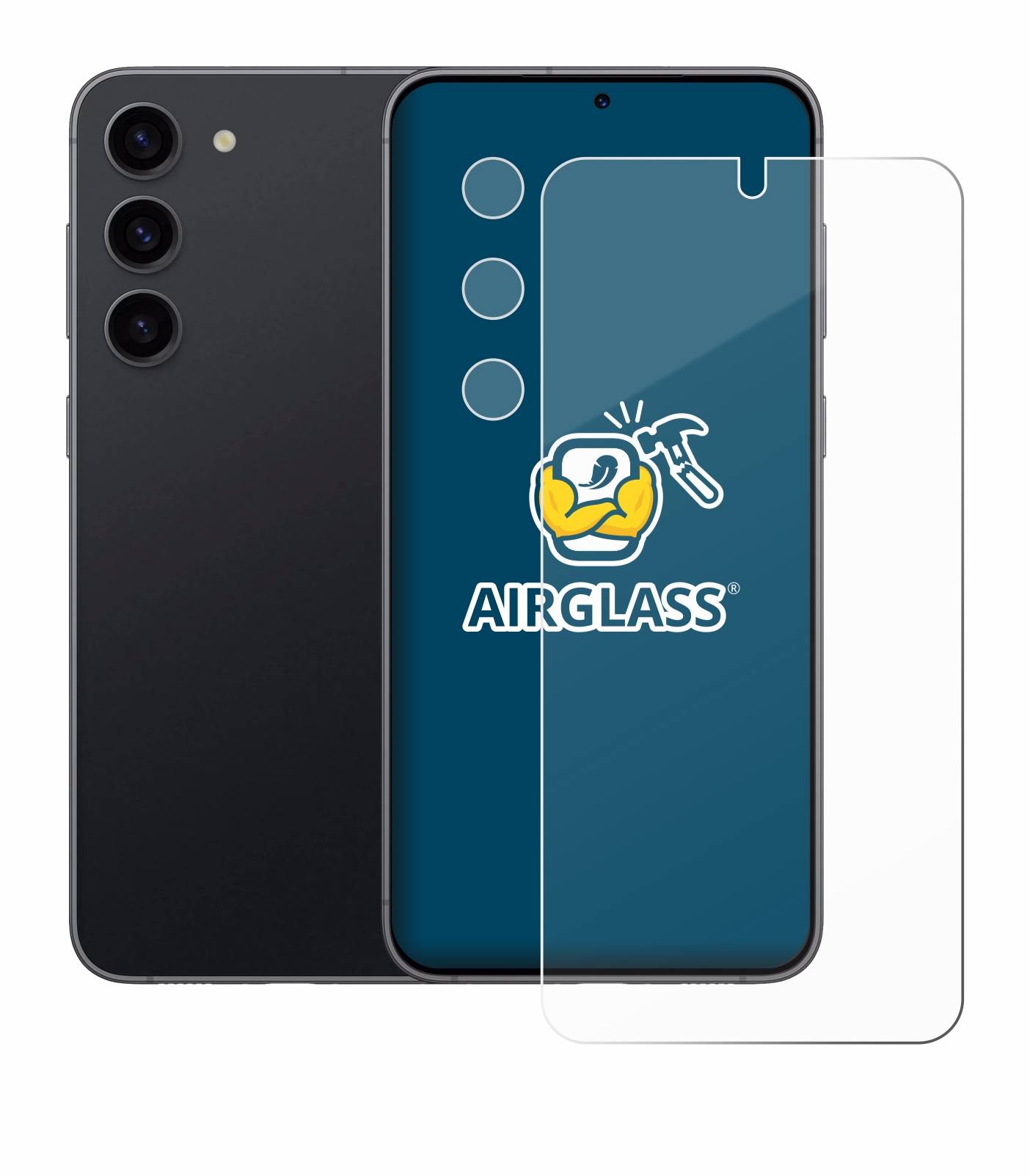 BROTECT AirGlass Glas Schutz-Folie für Samsung Galaxy S23 (Display+Kamera) - Schutzglas