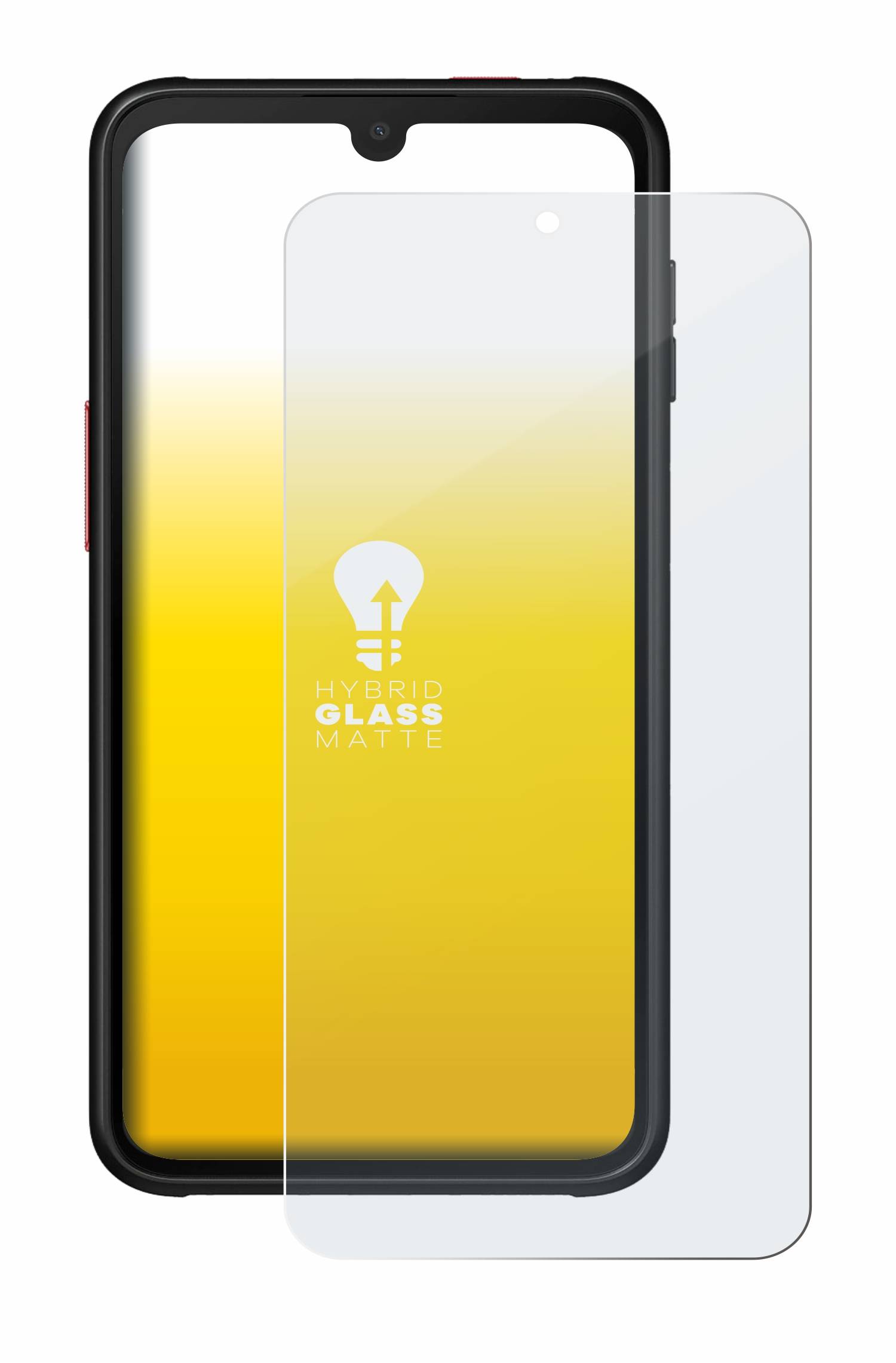 upscreen Hybrid Glas Matt Schutz-Folie für Samsung Galaxy Xcover 6 Pro