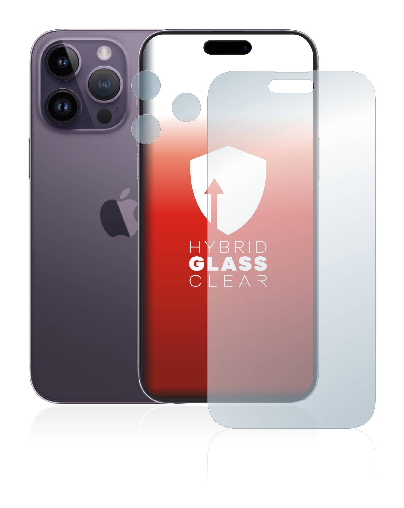 upscreen Hybrid Glas Panzer-Folie für Apple iPhone 14 Pro Max (Display+Kamera)