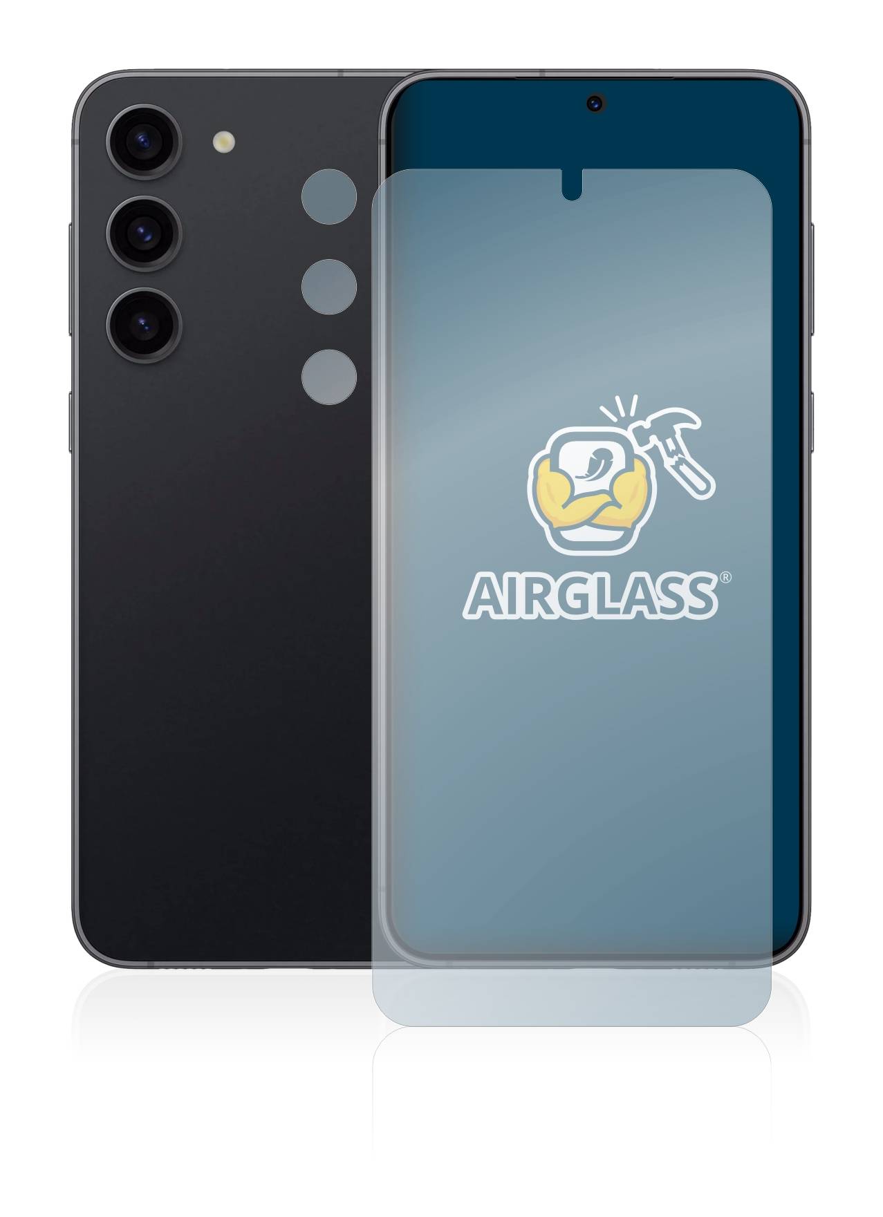 BROTECT AirGlass Glas Schutz-Folie für Samsung Galaxy S23 Plus (Display+Kamera) - Schutzglas