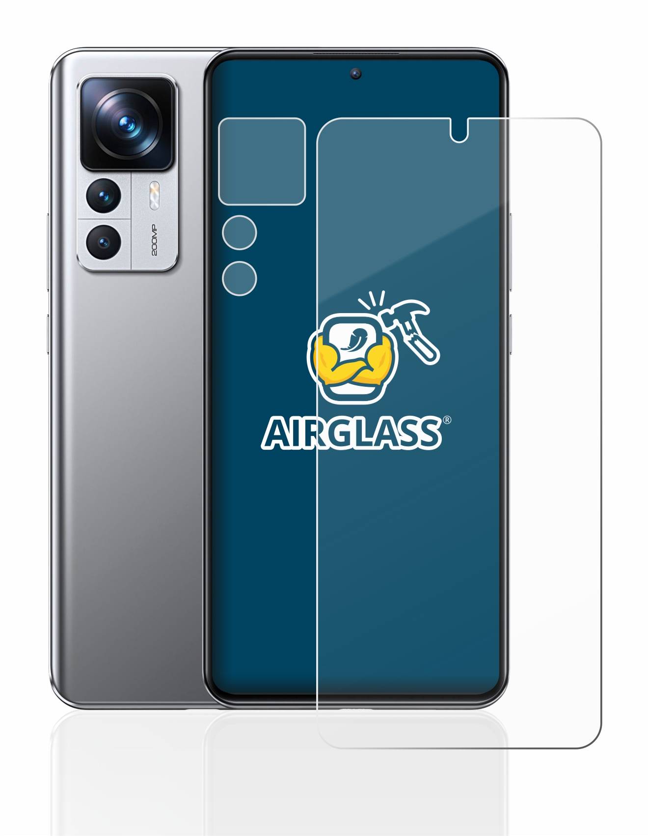 BROTECT AirGlass Glas Panzer-Folie für Xiaomi 12T Pro (Display+Kamera) - Schutzglas