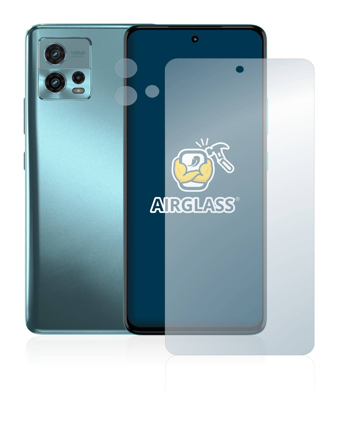 BROTECT AirGlass Glas Schutz-Folie für Motorola Moto G72 (Display+Kamera) - Schutzglas