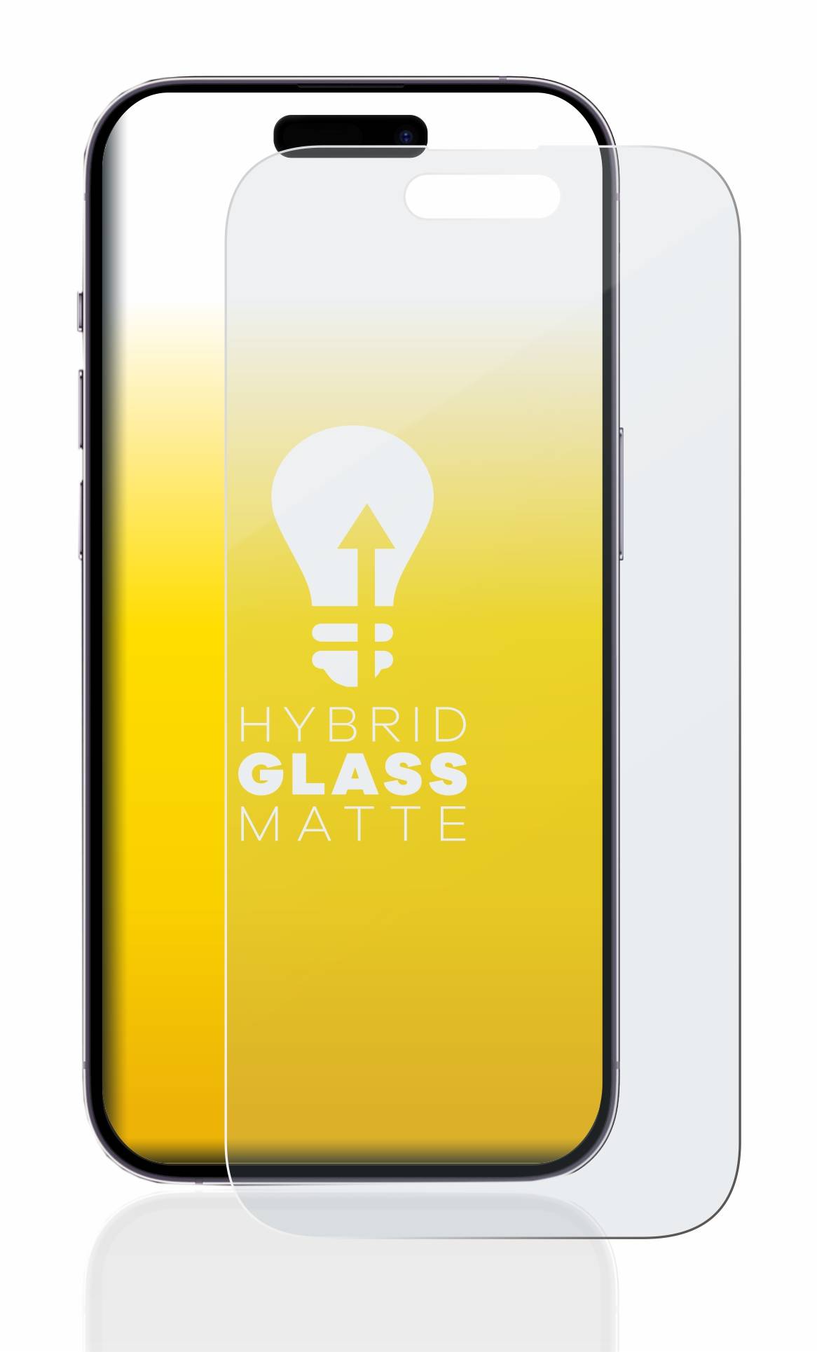 upscreen Hybrid Glas Matt Schutz-Folie für Apple iPhone 14 Pro