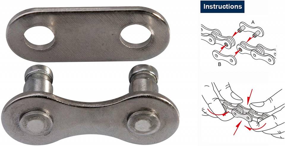KMC -Kettenschalter - Snap -on - 1 8 - 8,60 mm - Silber