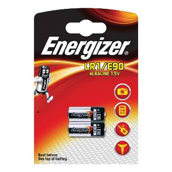 Energizer Batterie Alkaline, LR1, E90, 1.5V Electronics, Retail Blister (2-Pack)