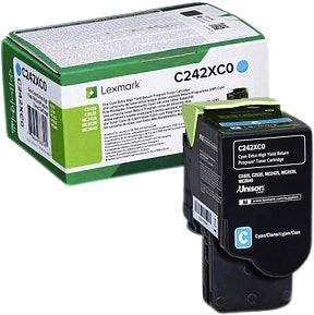 Lexmark Rückgabe Tonerkassette C2425 C2535 MC2425 MC2535 MC2640 Original Cyan 3500 Seiten C242XC0
