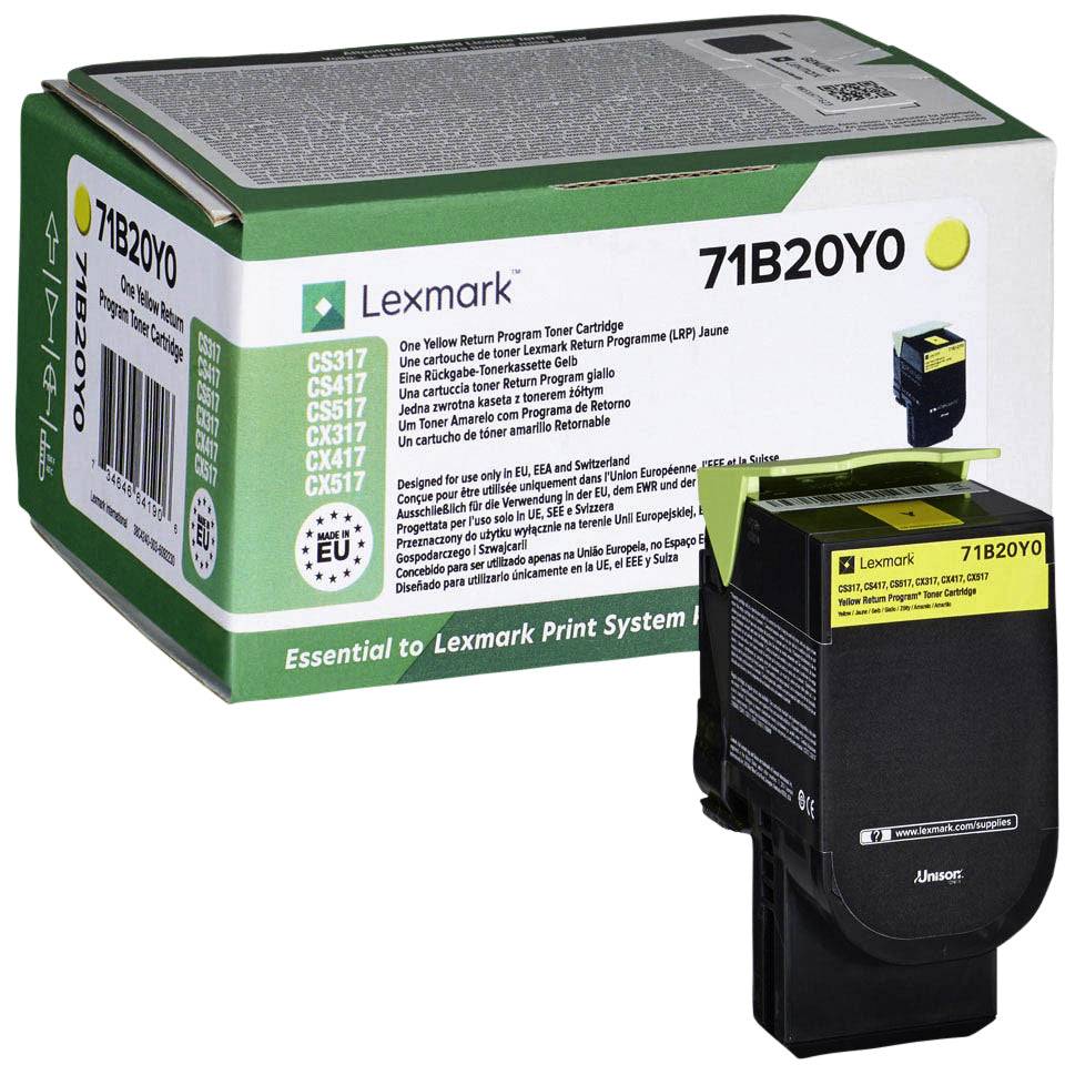 Lexmark Rückgabe Tonerkassette CS317 CS417 CS517 CX317 CX417 CX517 Original Gelb 2300 Seiten 71B20Y0