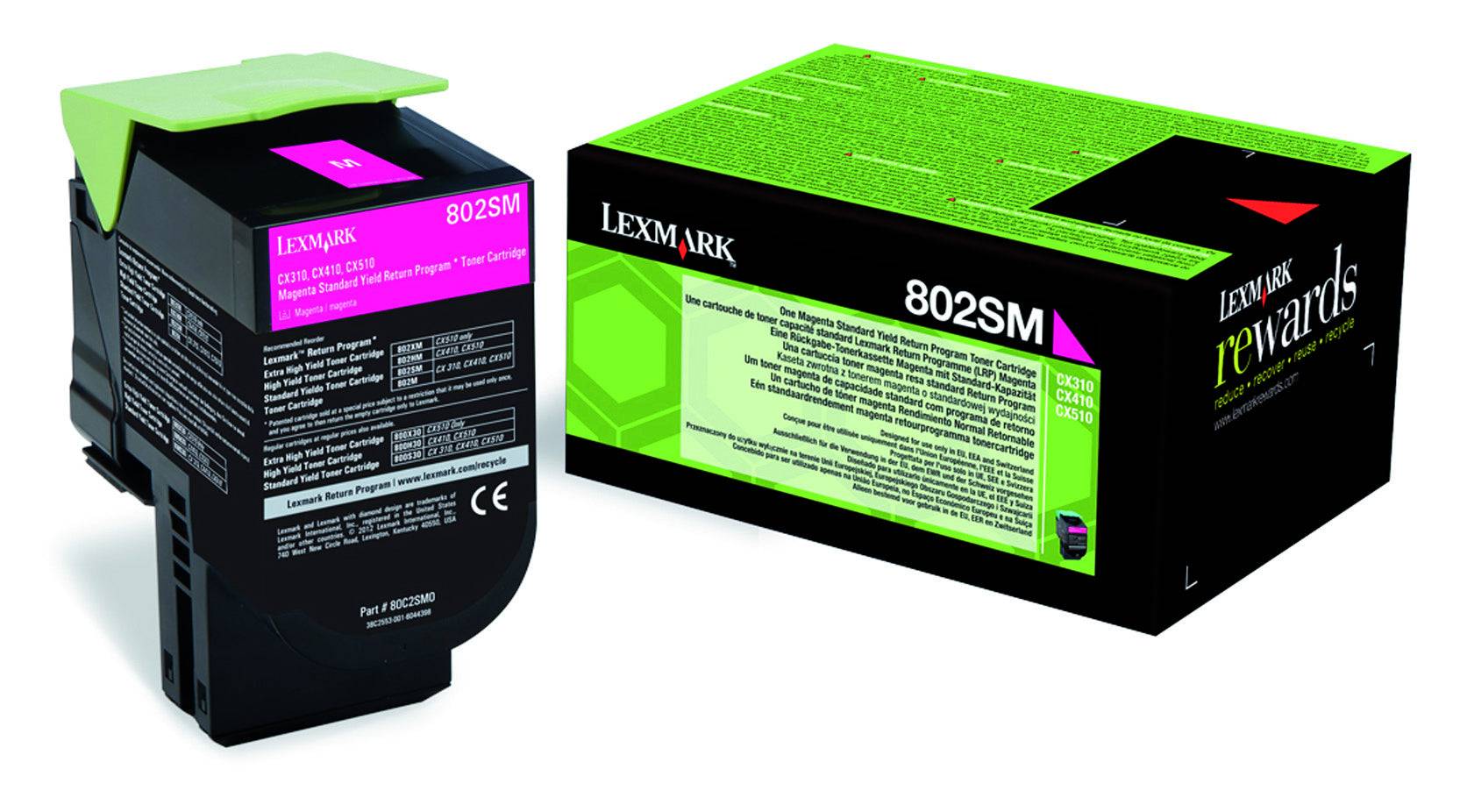 Lexmark Toner 802SM CX310 CX410 CX510 Original Magenta 2000 Seiten 80C2SM0