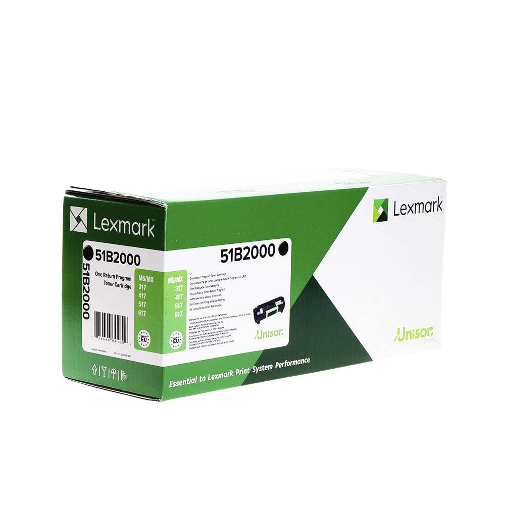 Lexmark Rückgabe Tonerkassette MS317 MS417 MS517 MS617 MX317 MX417 MX517 MX617 Original Schwarz 2500 Seiten 51B2000