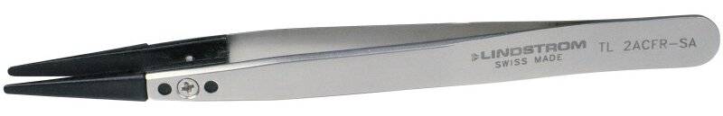 Pinzette mit austauschbaren Fiberglas-Spitzen, flach/rund, 130 mm