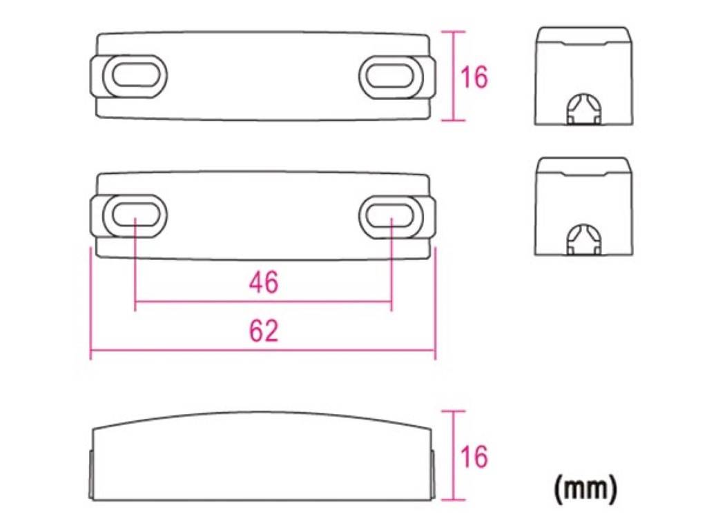 MAGNETKONTAKT - 0.1 A @ 30 VDC - NC - MIT FESTER VERDRAHTUNG