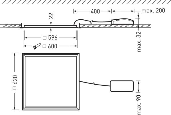 Trilux LED-Einbauleuchte 840, weiß ArimoFit G2 #8175740