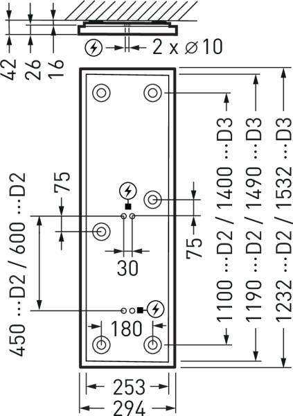LED-Anbauleuchte 840 DALI weiß ArimoFit G2#8168451