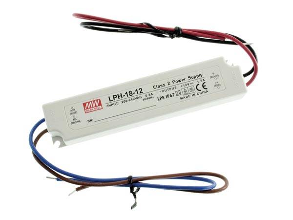 SCHALTNETZTEIL - 1 AUSGANG - 18 W - 12 V