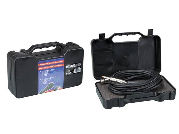 Dynamisches mikrofon mit transportkoffer schwarz