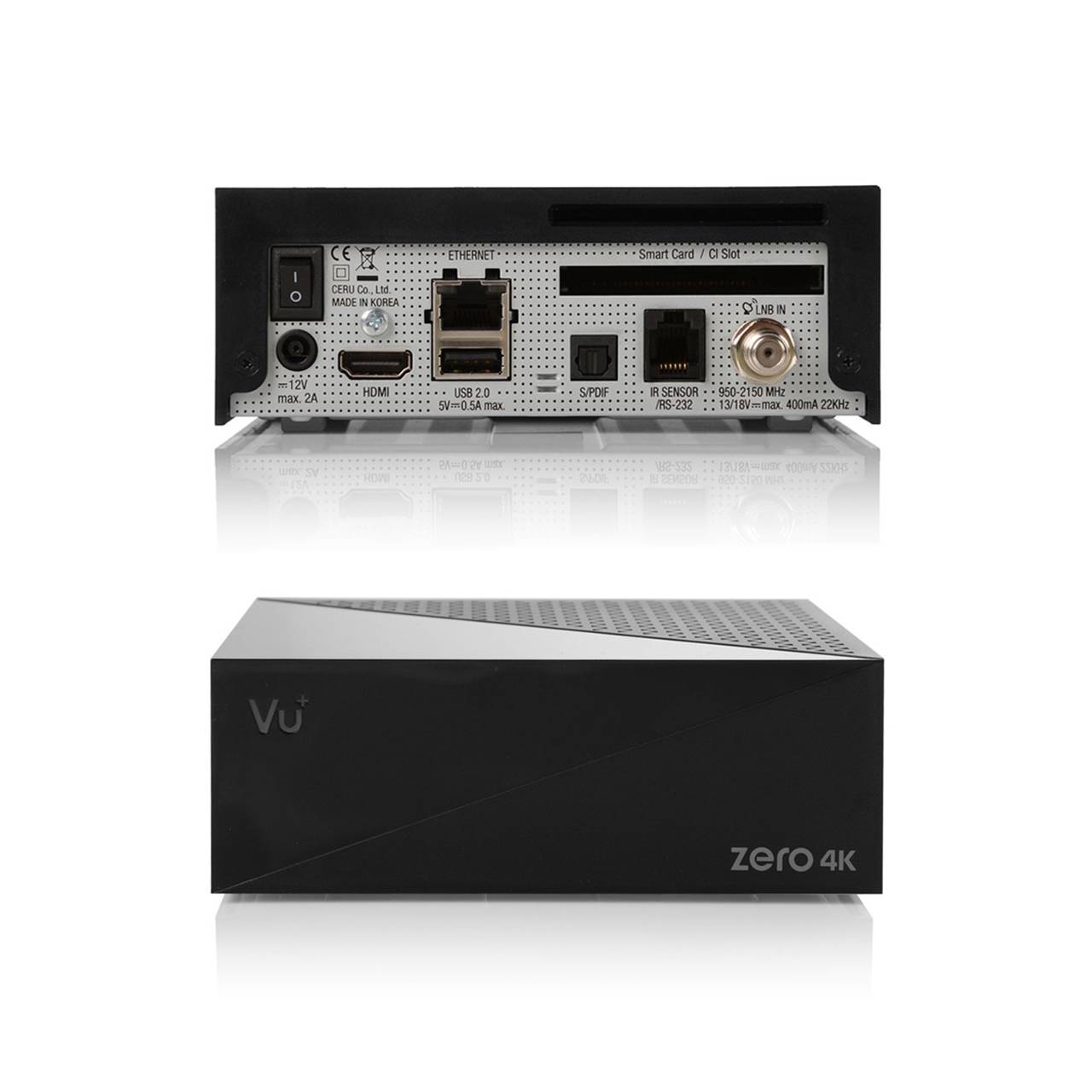 VU+ Zero 4K 1x DVB-S2 Multistream Tuner Linux Sat Receiver HbbTV CI UHD 2160p H265 PremiumX Wlan Stick bis 150 Mbit´s