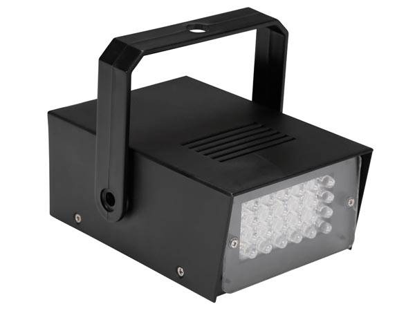 MINI-STROBOSKOP MIT WEIßEN LEDs - 24 LEDs - BATTERIEBETRIEBEN
