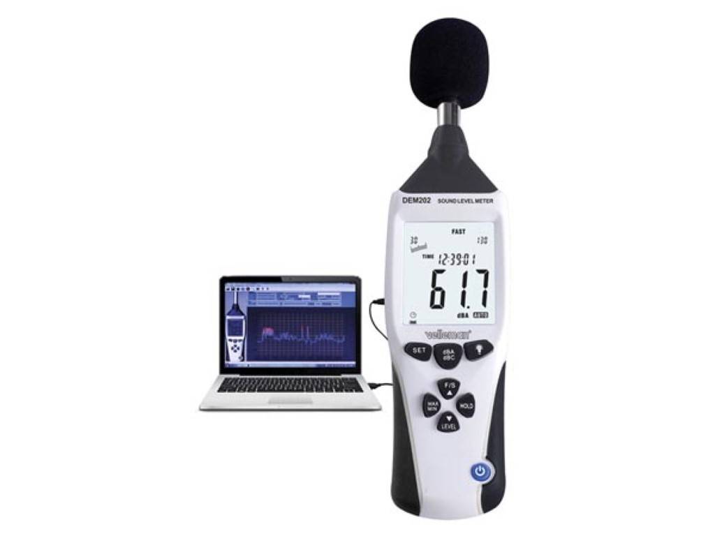 Prof. Schallpegelmessgerät mit Datenlogger & USB