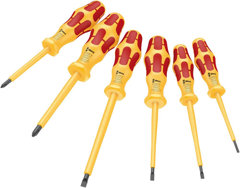 WERA Schraubendrehersatz VDE 05051575001 Kraftform 1060 i/1065 i/6, 6-teilig